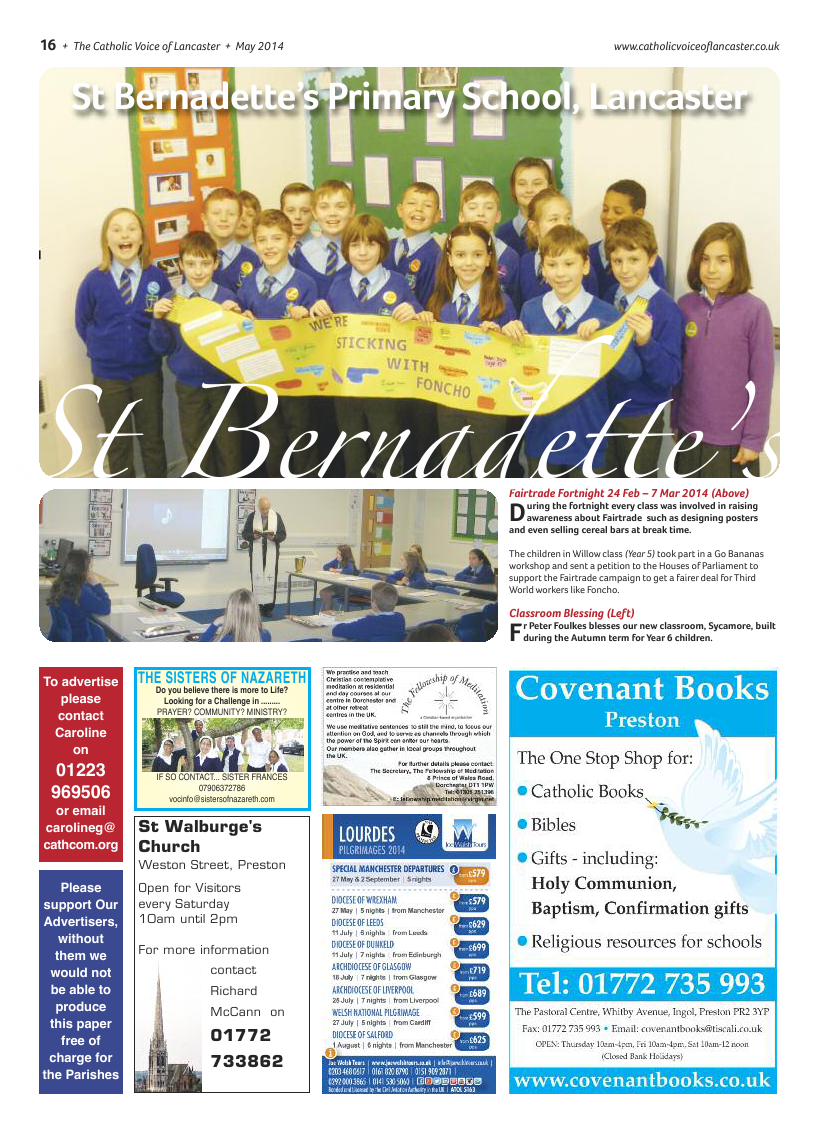 May 2014 edition of the Catholic Voice of Lancaster