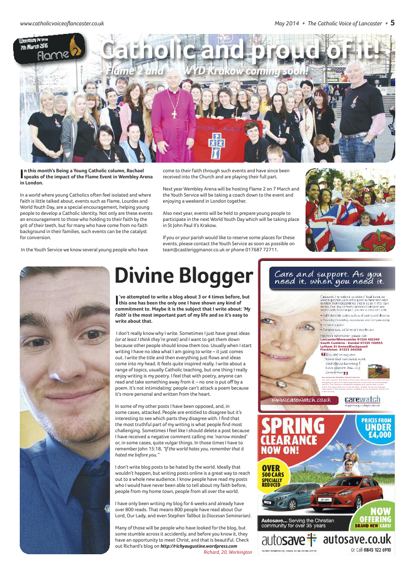 May 2014 edition of the Catholic Voice of Lancaster