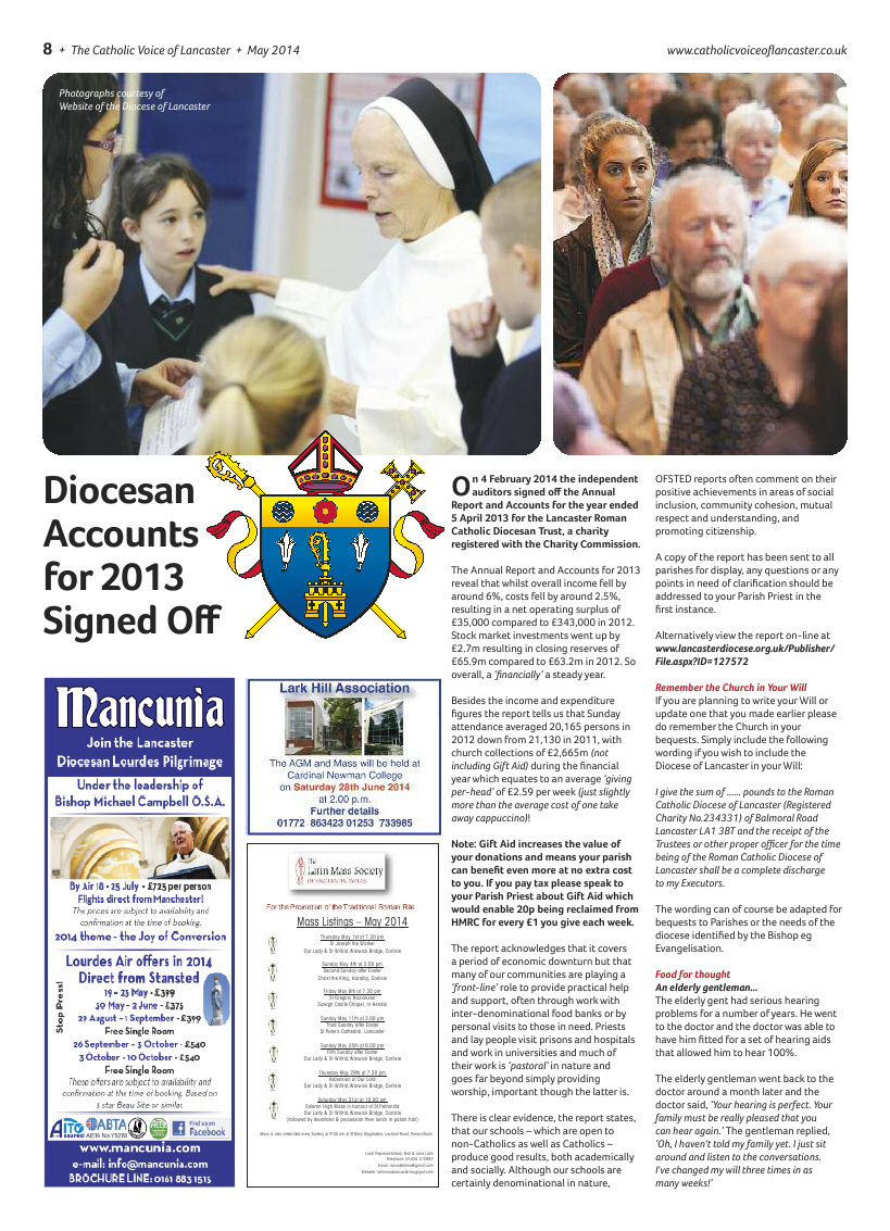 May 2014 edition of the Catholic Voice of Lancaster