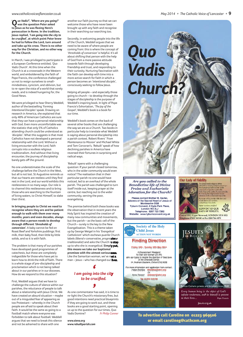 May 2014 edition of the Catholic Voice of Lancaster