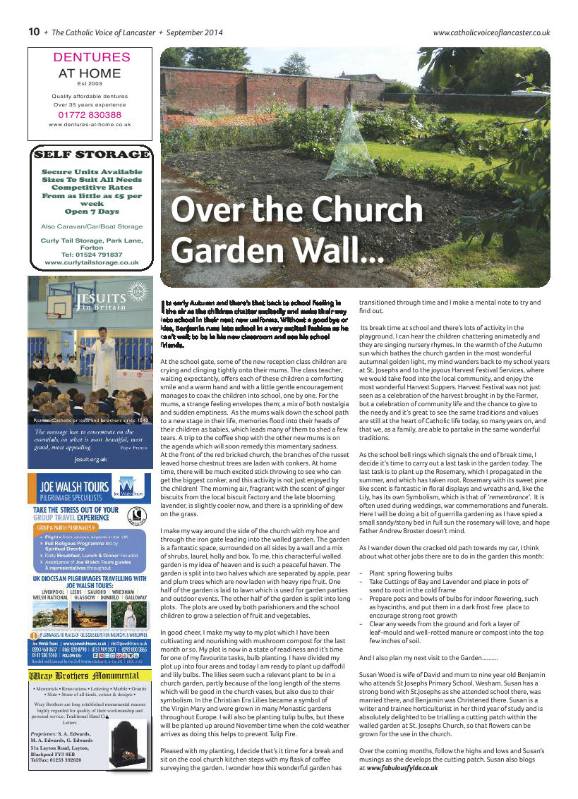 Sept 2014 edition of the Catholic Voice of Lancaster