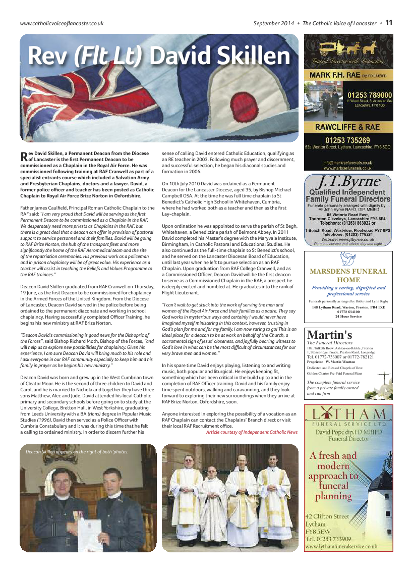 Sept 2014 edition of the Catholic Voice of Lancaster