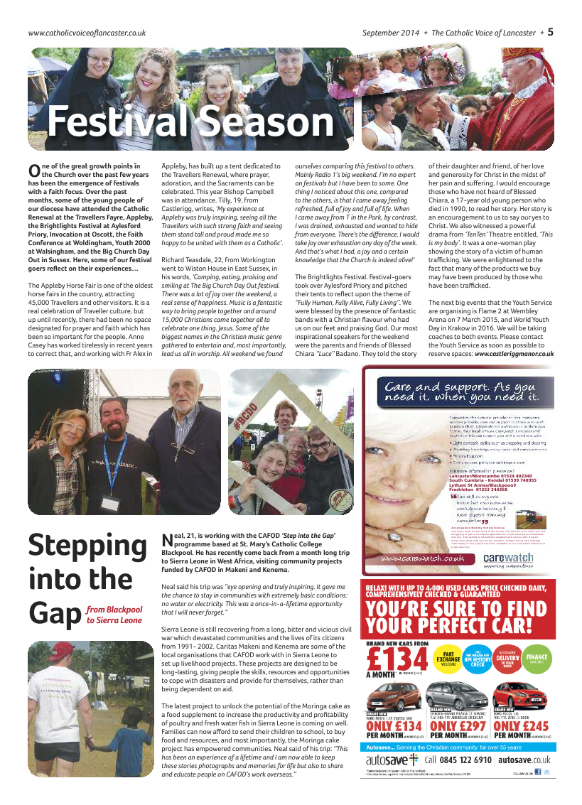 Sept 2014 edition of the Catholic Voice of Lancaster