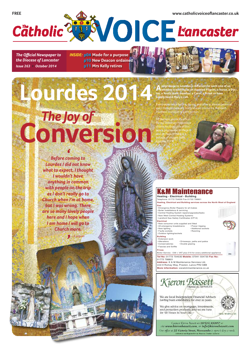 Oct 2014 edition of the Catholic Voice of Lancaster