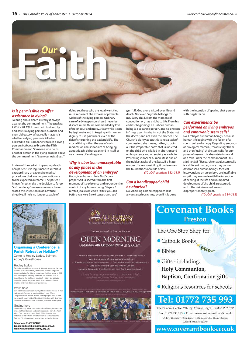 Oct 2014 edition of the Catholic Voice of Lancaster