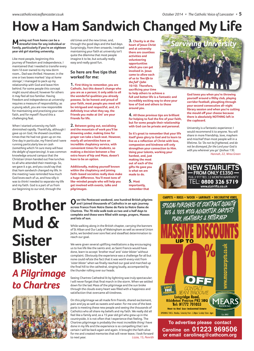 Oct 2014 edition of the Catholic Voice of Lancaster