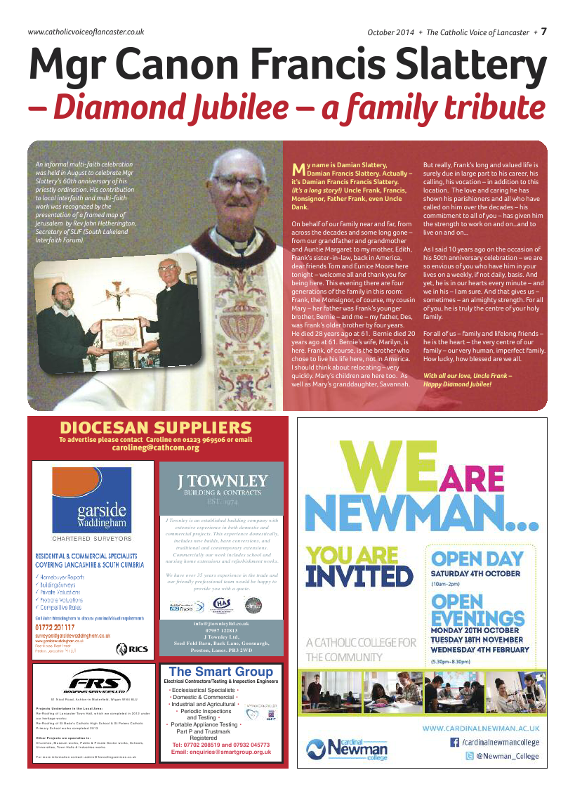 Oct 2014 edition of the Catholic Voice of Lancaster