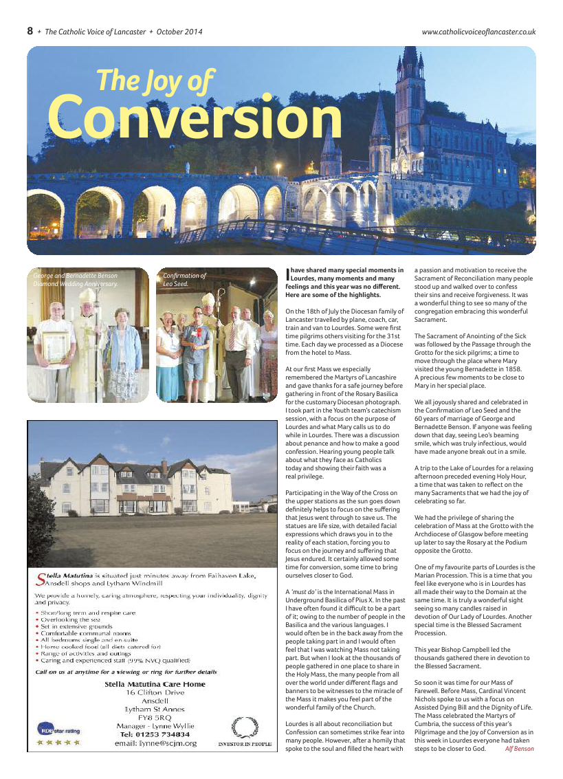 Oct 2014 edition of the Catholic Voice of Lancaster