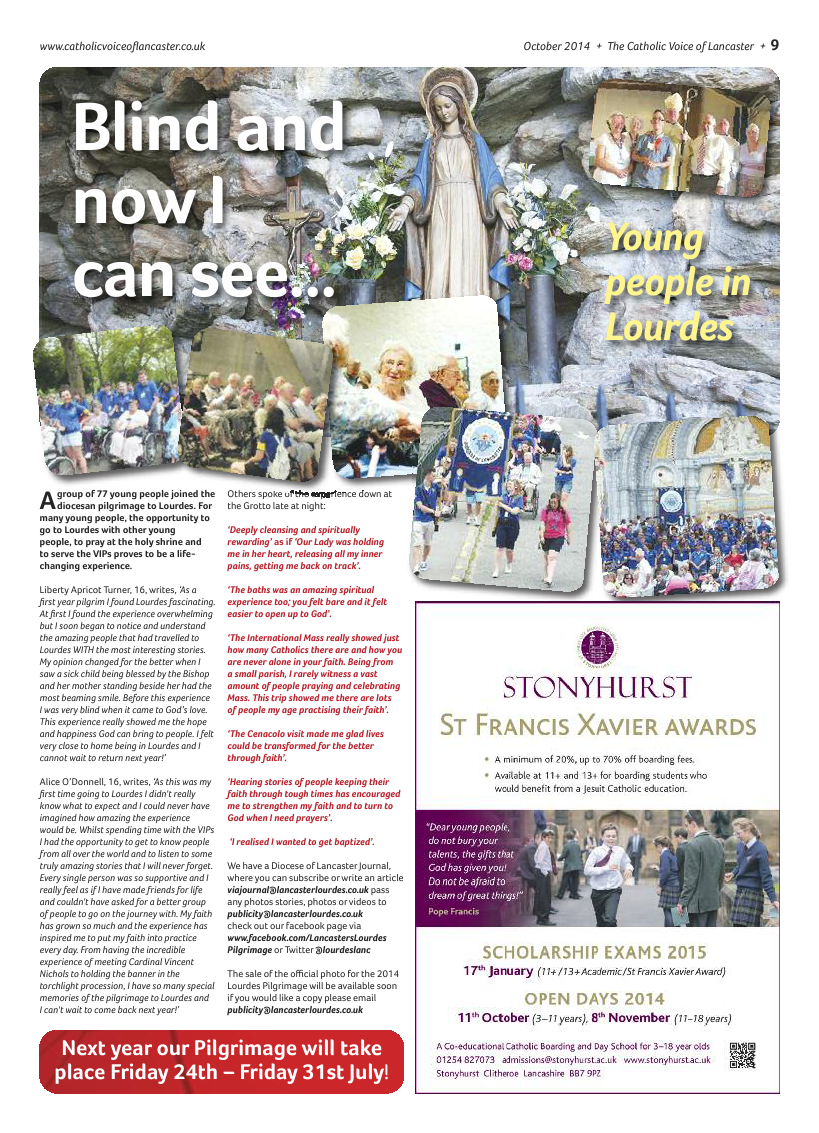 Oct 2014 edition of the Catholic Voice of Lancaster