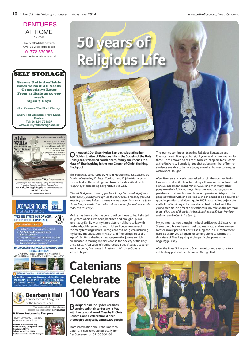 Nov 2014 edition of the Catholic Voice of Lancaster