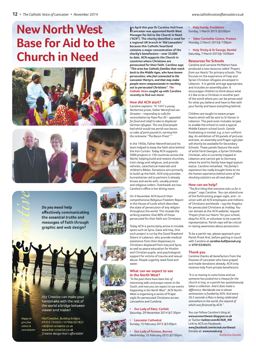 Nov 2014 edition of the Catholic Voice of Lancaster