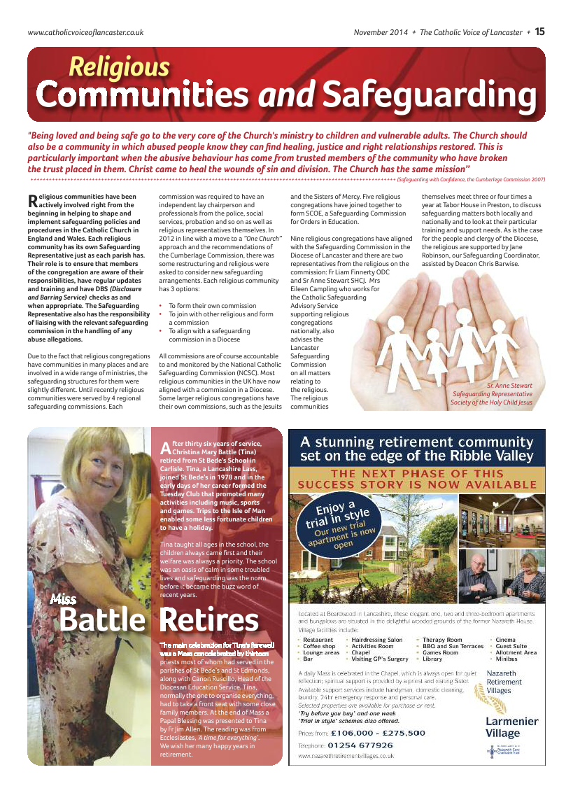 Nov 2014 edition of the Catholic Voice of Lancaster