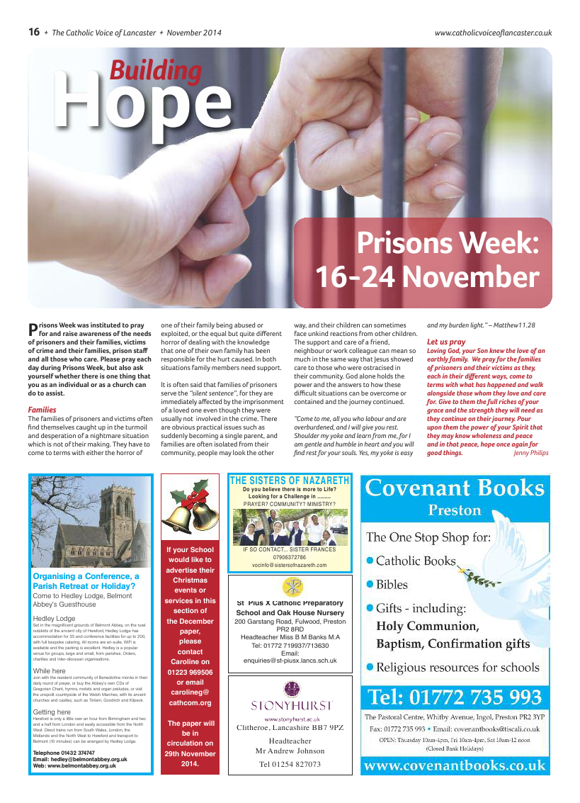 Nov 2014 edition of the Catholic Voice of Lancaster