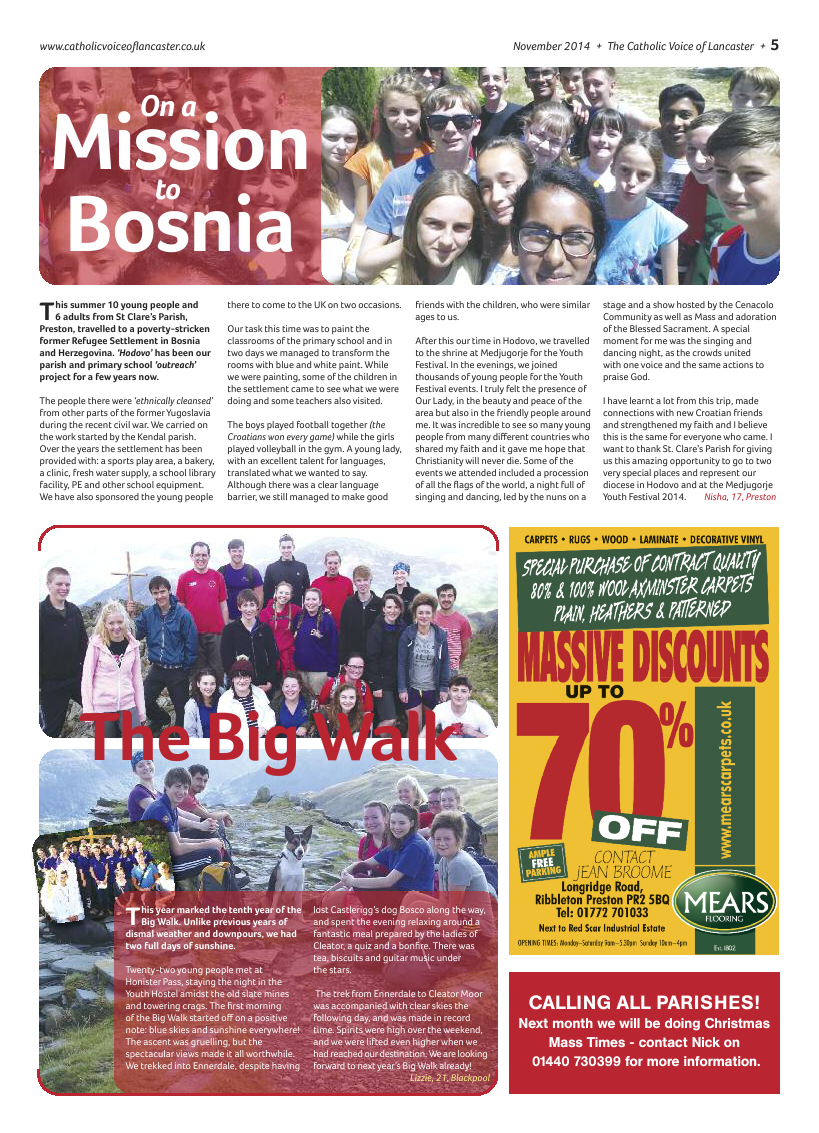 Nov 2014 edition of the Catholic Voice of Lancaster