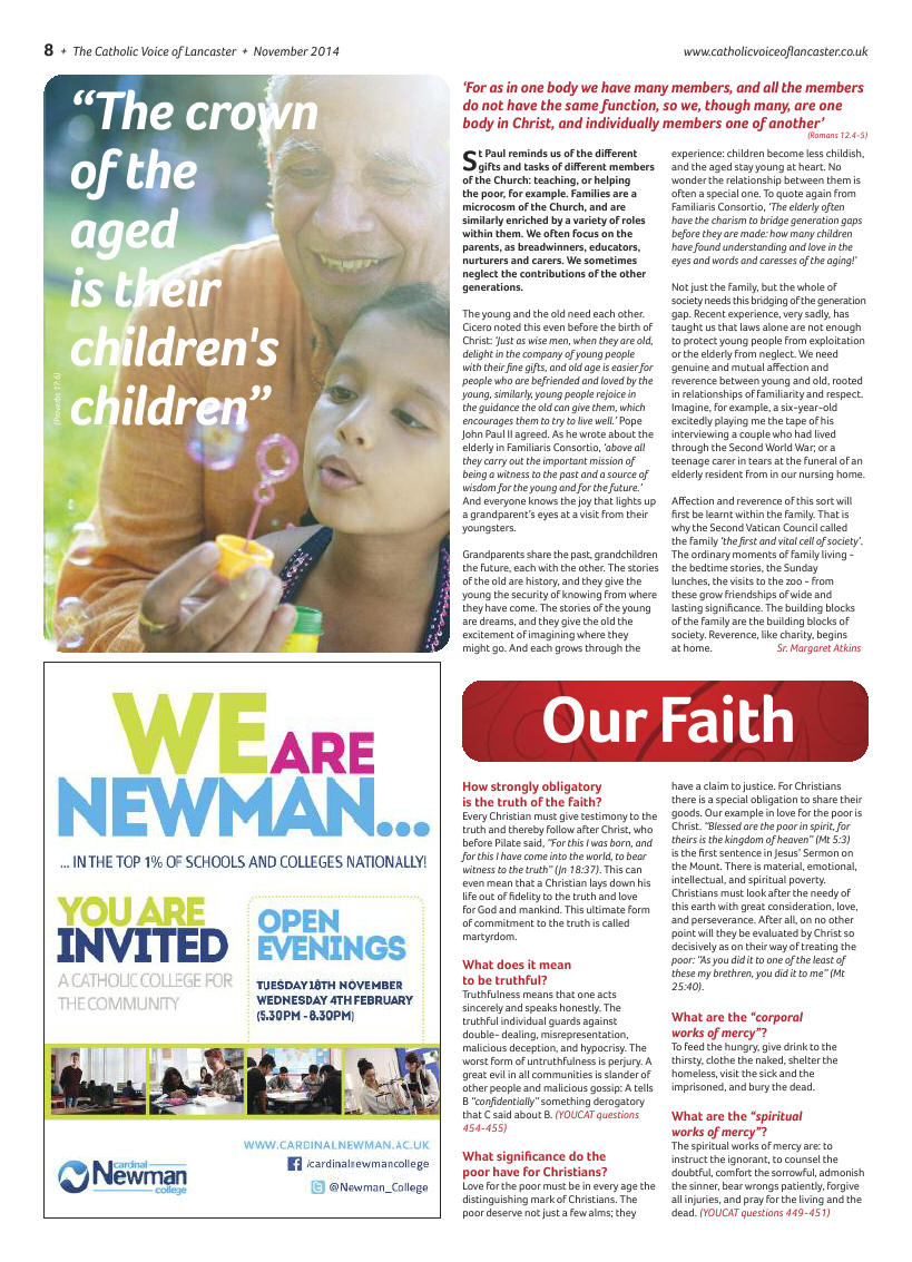 Nov 2014 edition of the Catholic Voice of Lancaster