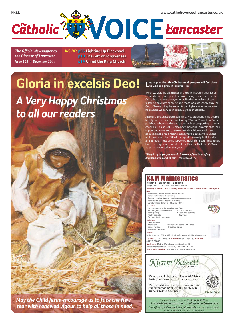 Dec 2014 edition of the Catholic Voice of Lancaster