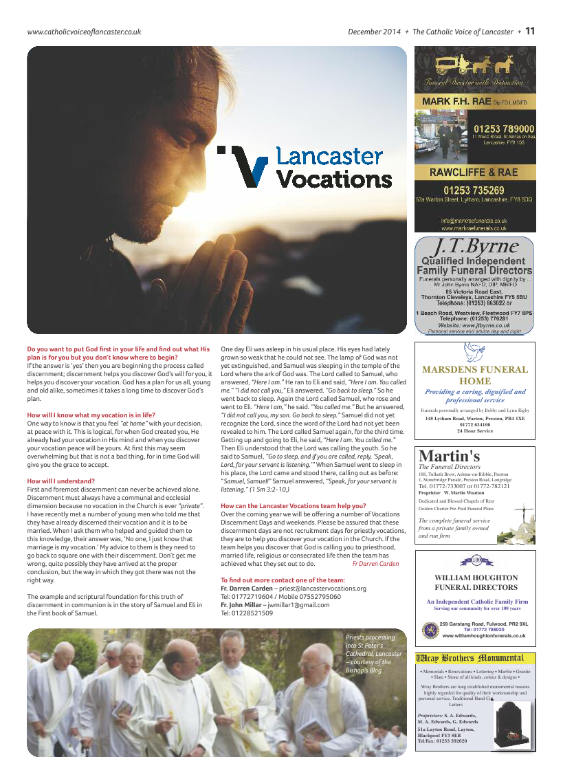 Dec 2014 edition of the Catholic Voice of Lancaster