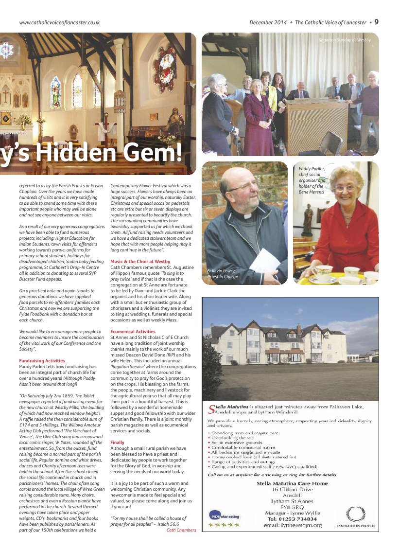 Dec 2014 edition of the Catholic Voice of Lancaster