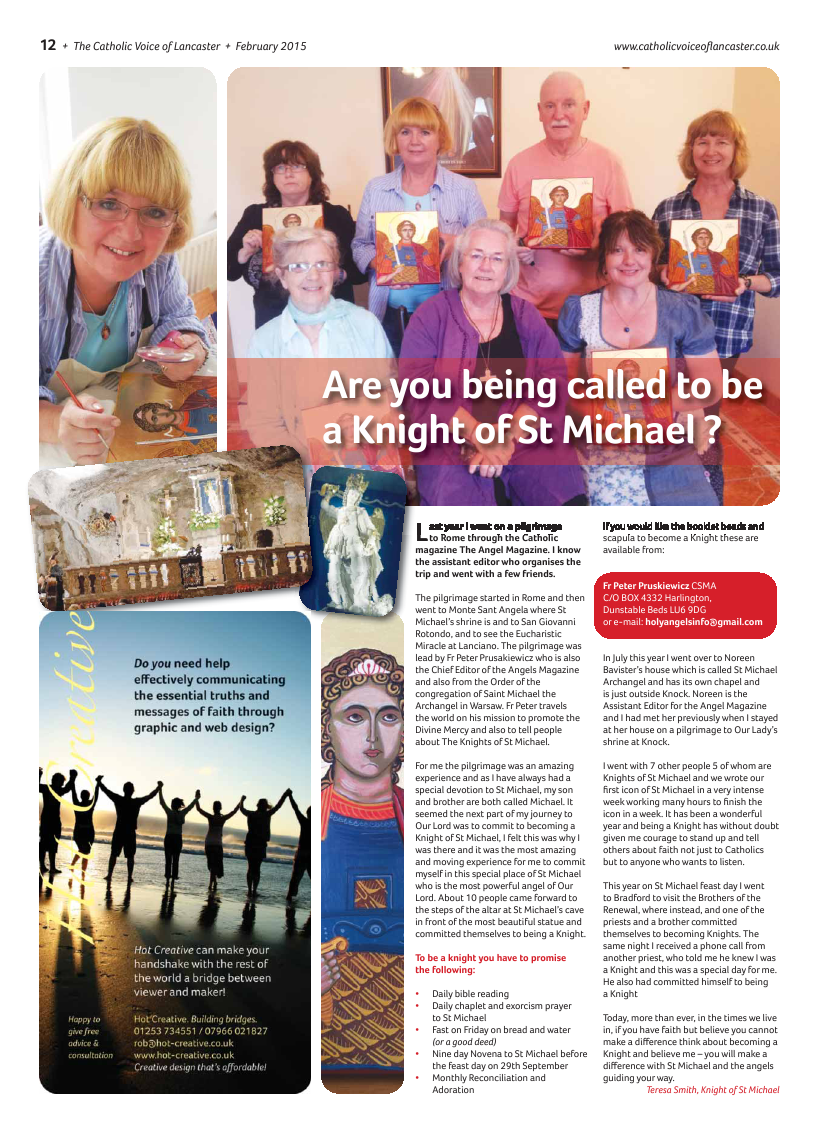 Feb 2015 edition of the Catholic Voice of Lancaster