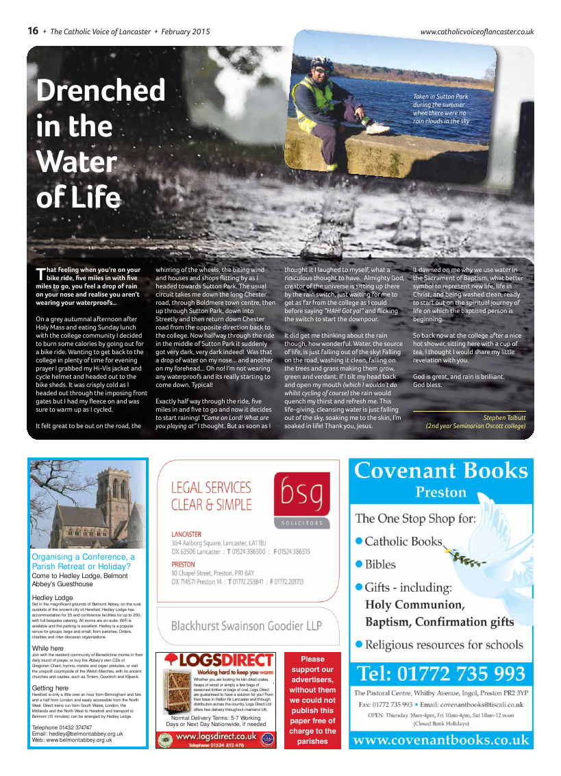 Feb 2015 edition of the Catholic Voice of Lancaster
