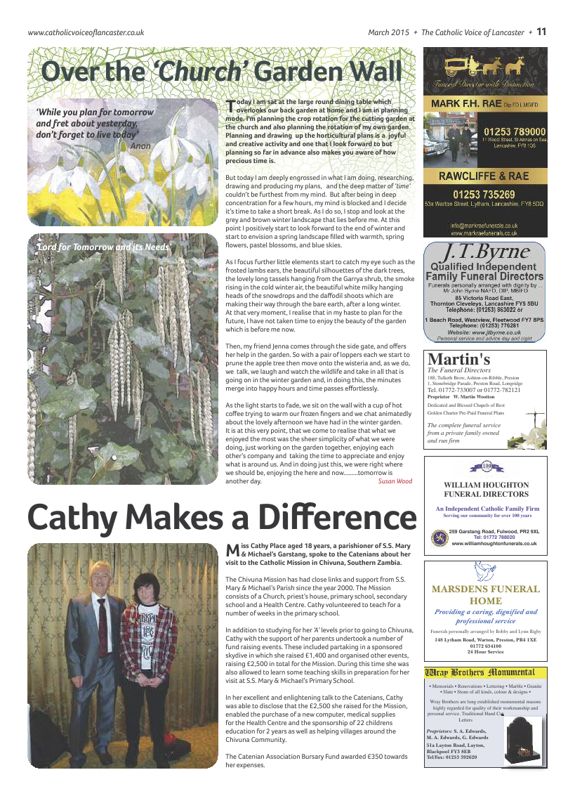 Mar 2015 edition of the Catholic Voice of Lancaster