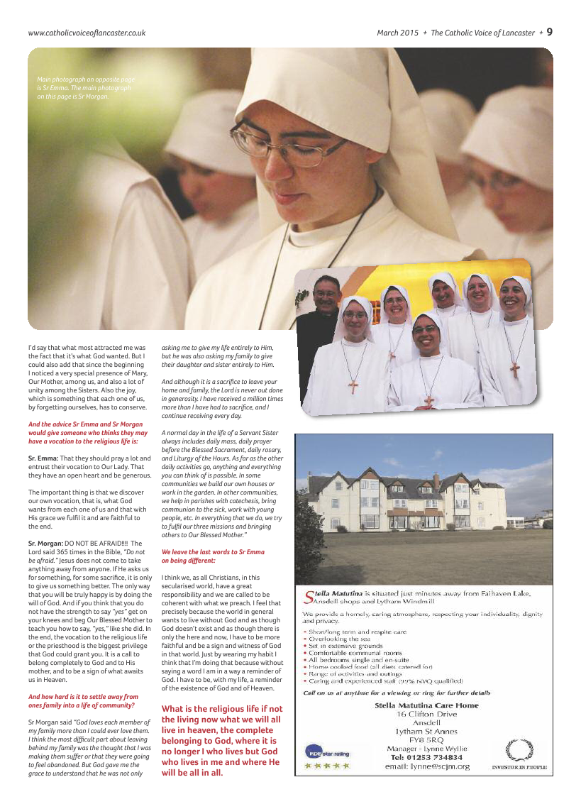 Mar 2015 edition of the Catholic Voice of Lancaster