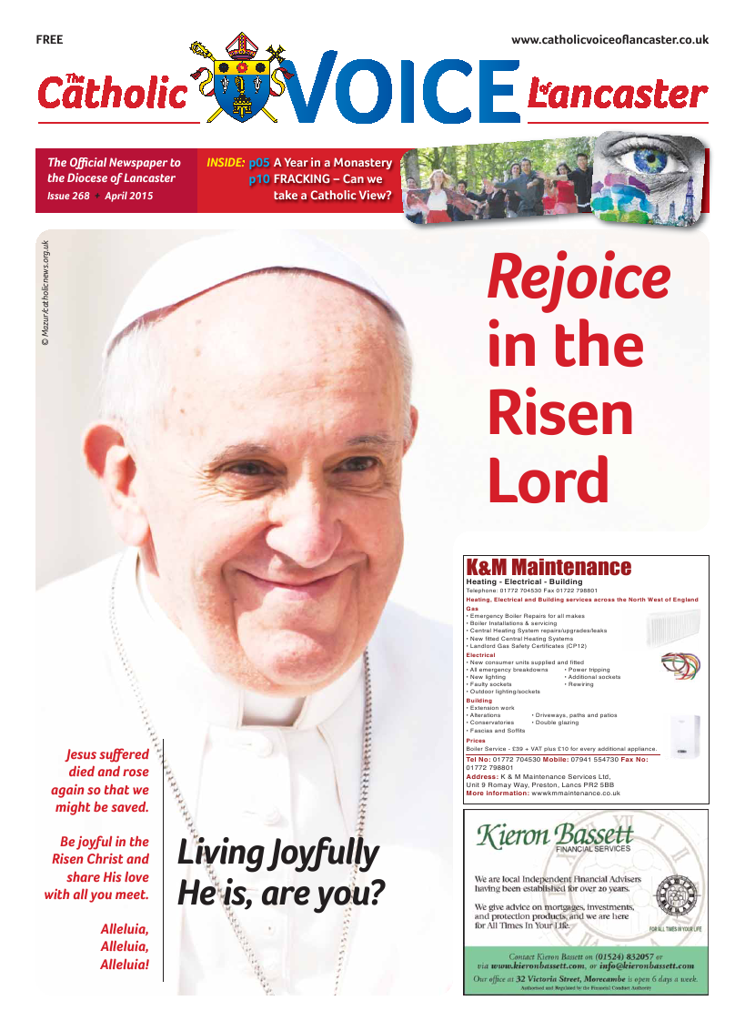 Apr 2015 edition of the Catholic Voice of Lancaster