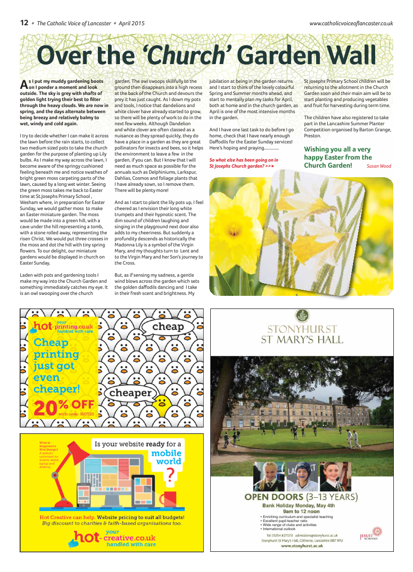 Apr 2015 edition of the Catholic Voice of Lancaster