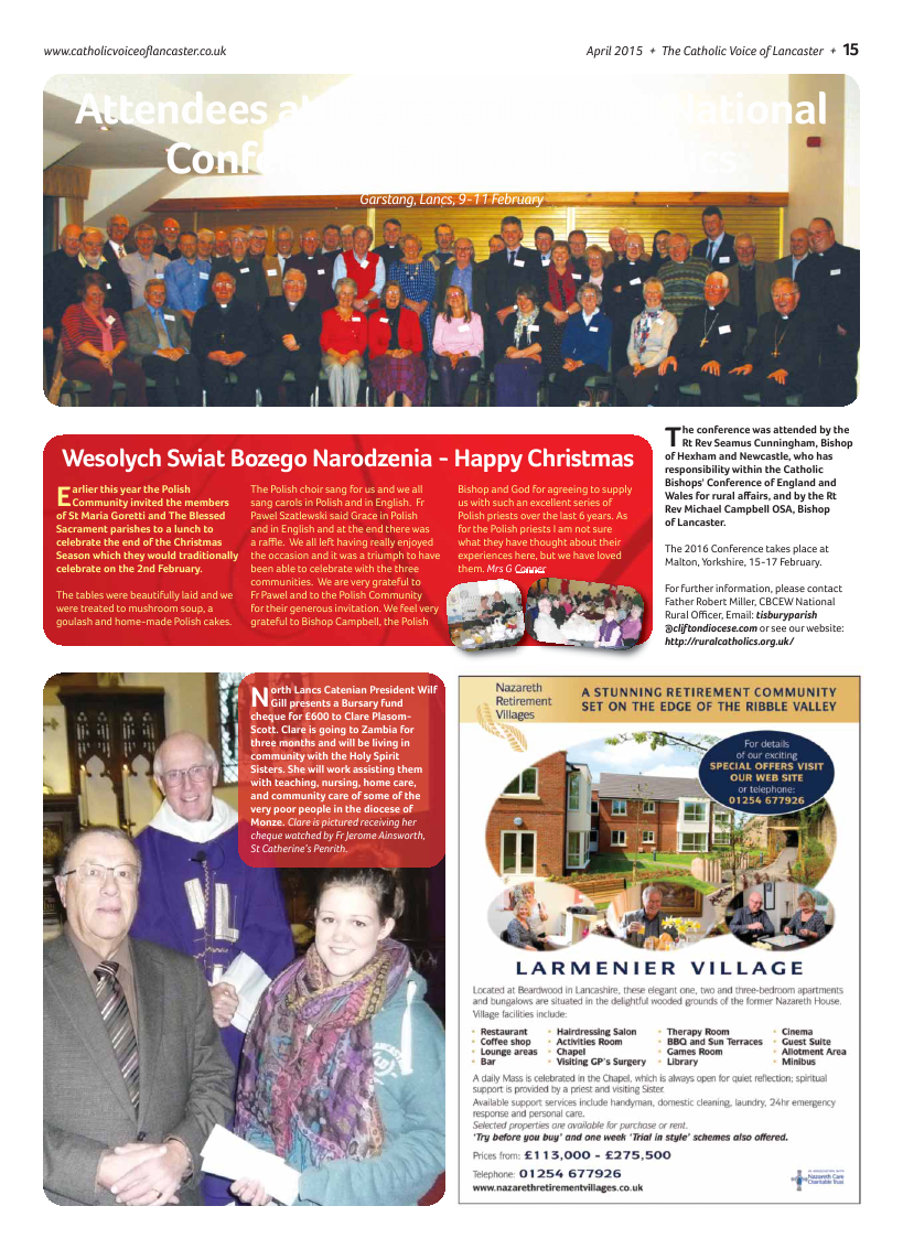 Apr 2015 edition of the Catholic Voice of Lancaster