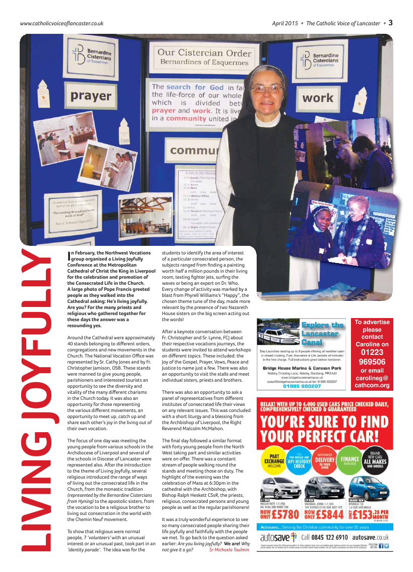 Apr 2015 edition of the Catholic Voice of Lancaster