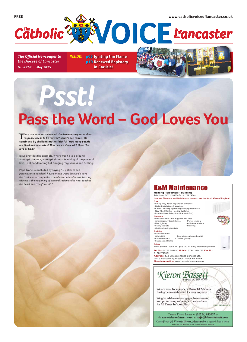 May 2015 edition of the Catholic Voice of Lancaster