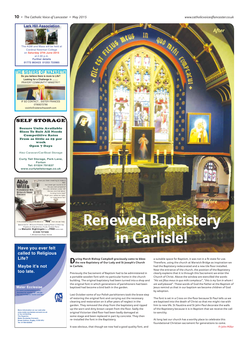 May 2015 edition of the Catholic Voice of Lancaster