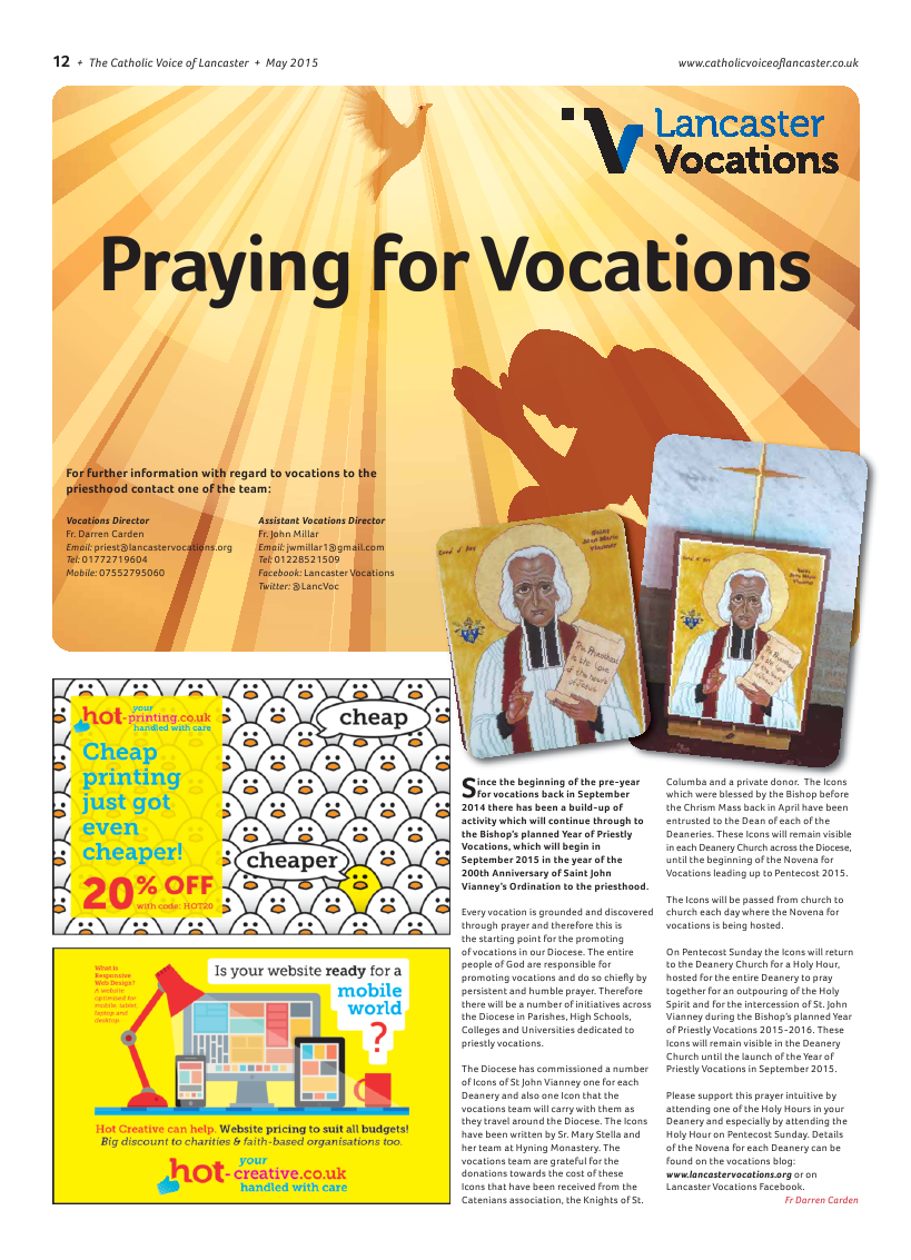 May 2015 edition of the Catholic Voice of Lancaster