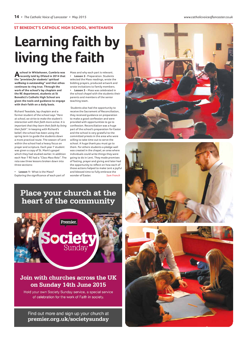 May 2015 edition of the Catholic Voice of Lancaster