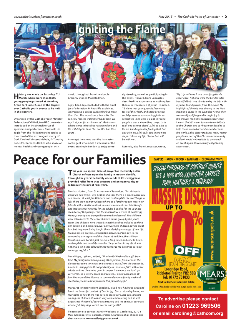 May 2015 edition of the Catholic Voice of Lancaster