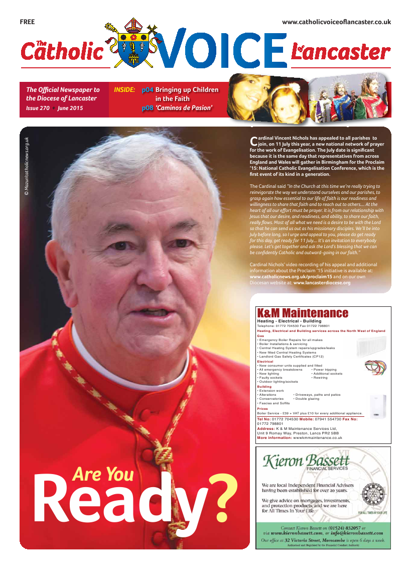 Jun 2015 edition of the Catholic Voice of Lancaster