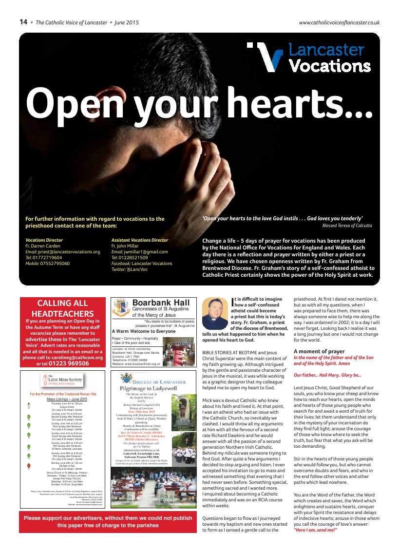 Jun 2015 edition of the Catholic Voice of Lancaster