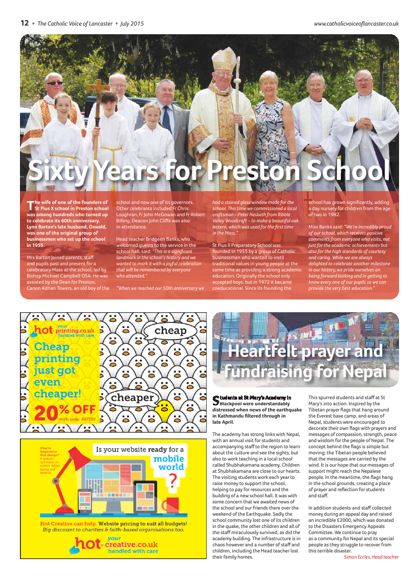 Jul/Aug 2015 edition of the Catholic Voice of Lancaster