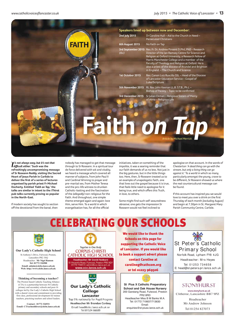 Jul/Aug 2015 edition of the Catholic Voice of Lancaster