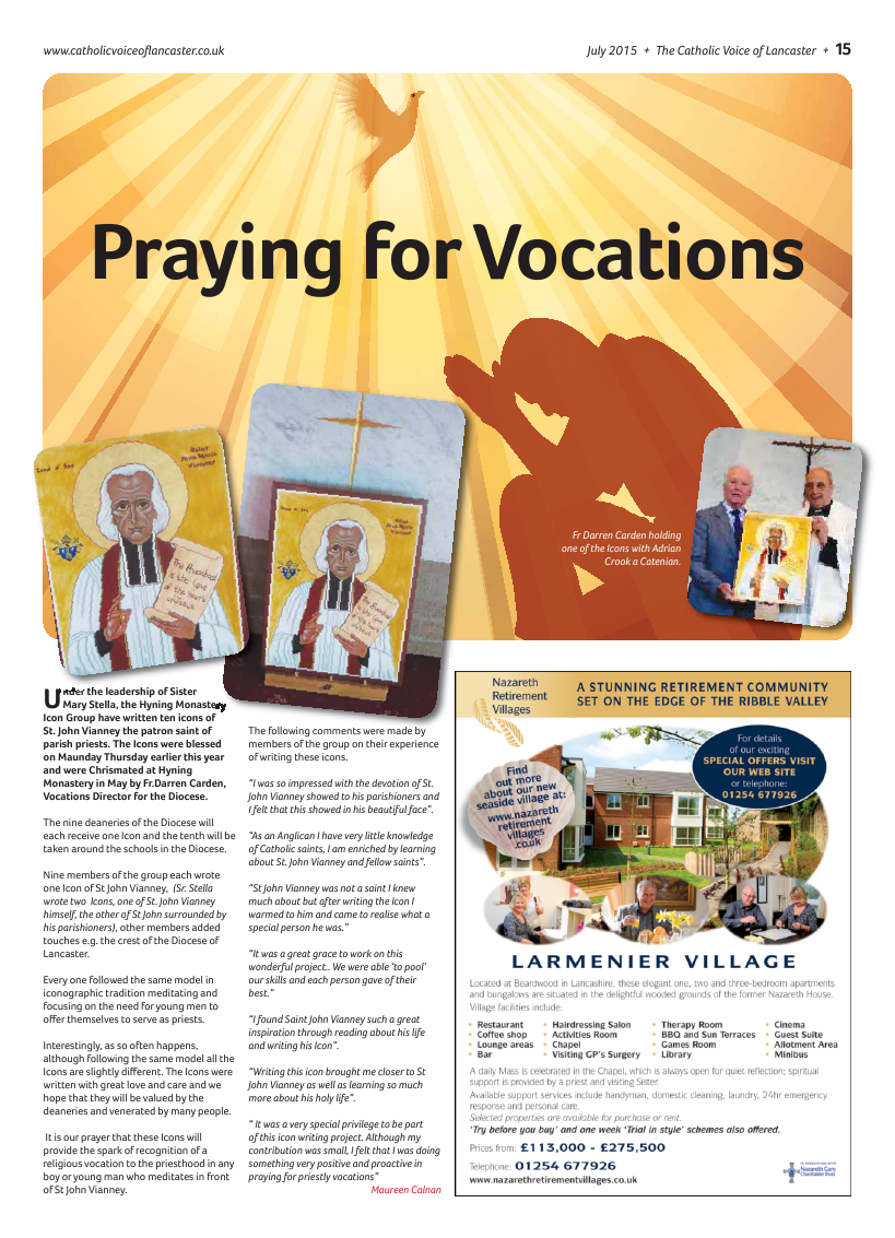 Jul/Aug 2015 edition of the Catholic Voice of Lancaster