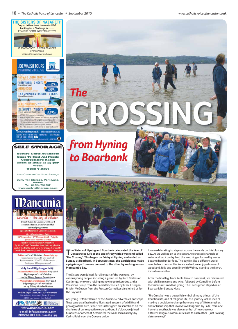 Sept 2015 edition of the Catholic Voice of Lancaster