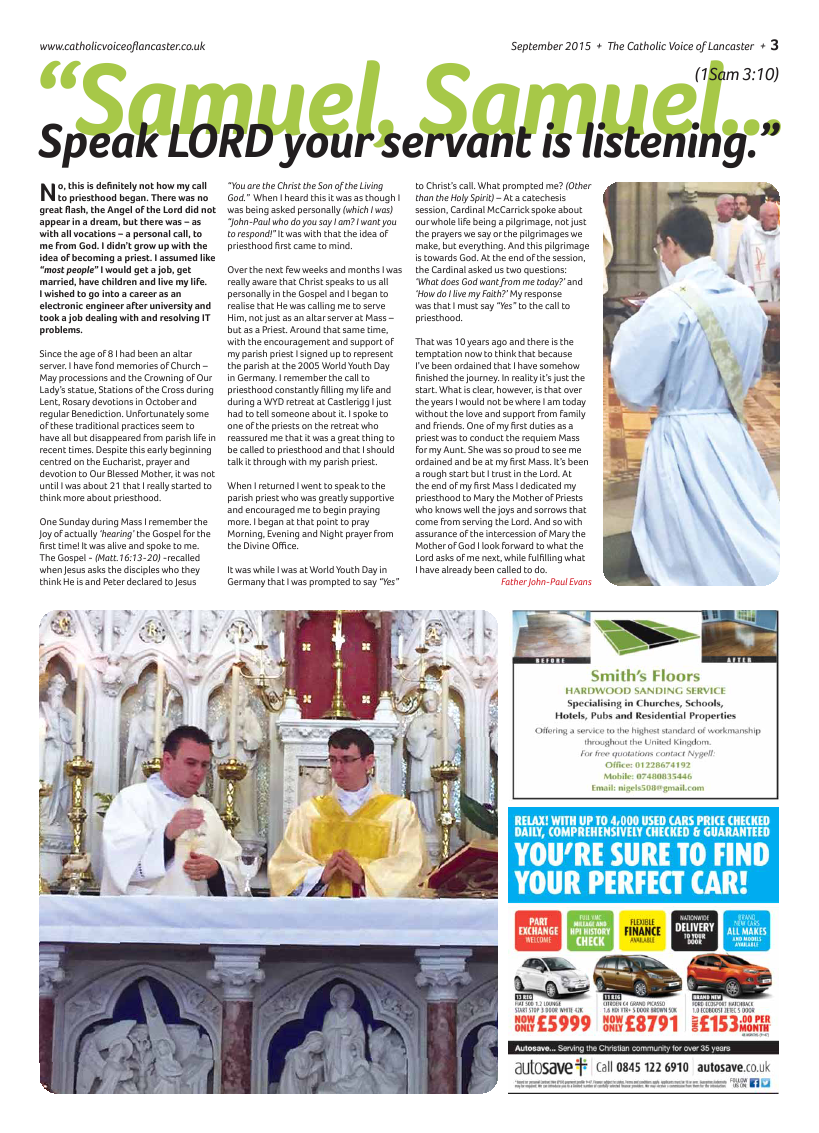 Sept 2015 edition of the Catholic Voice of Lancaster