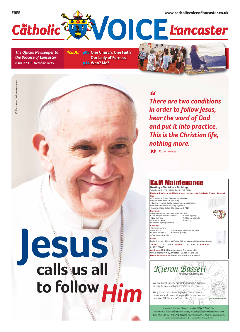 Oct 2015 edition of the Catholic Voice of Lancaster