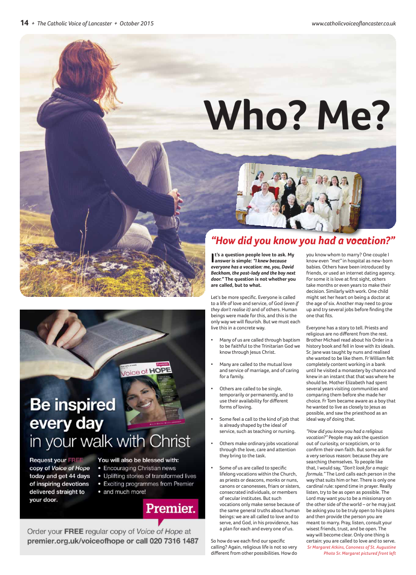 Oct 2015 edition of the Catholic Voice of Lancaster