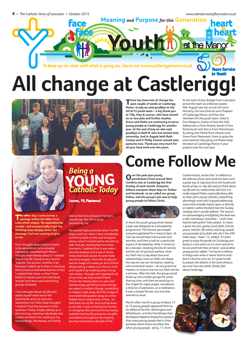 Oct 2015 edition of the Catholic Voice of Lancaster