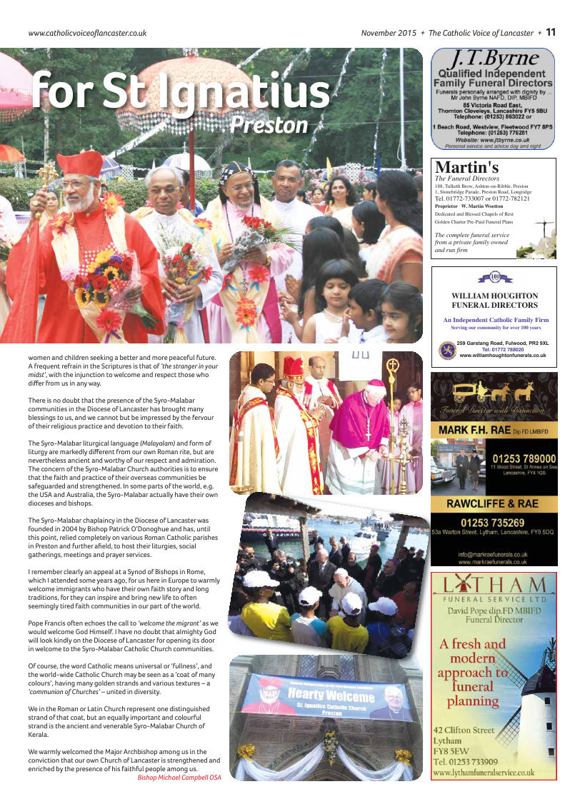 Nov 2015 edition of the Catholic Voice of Lancaster