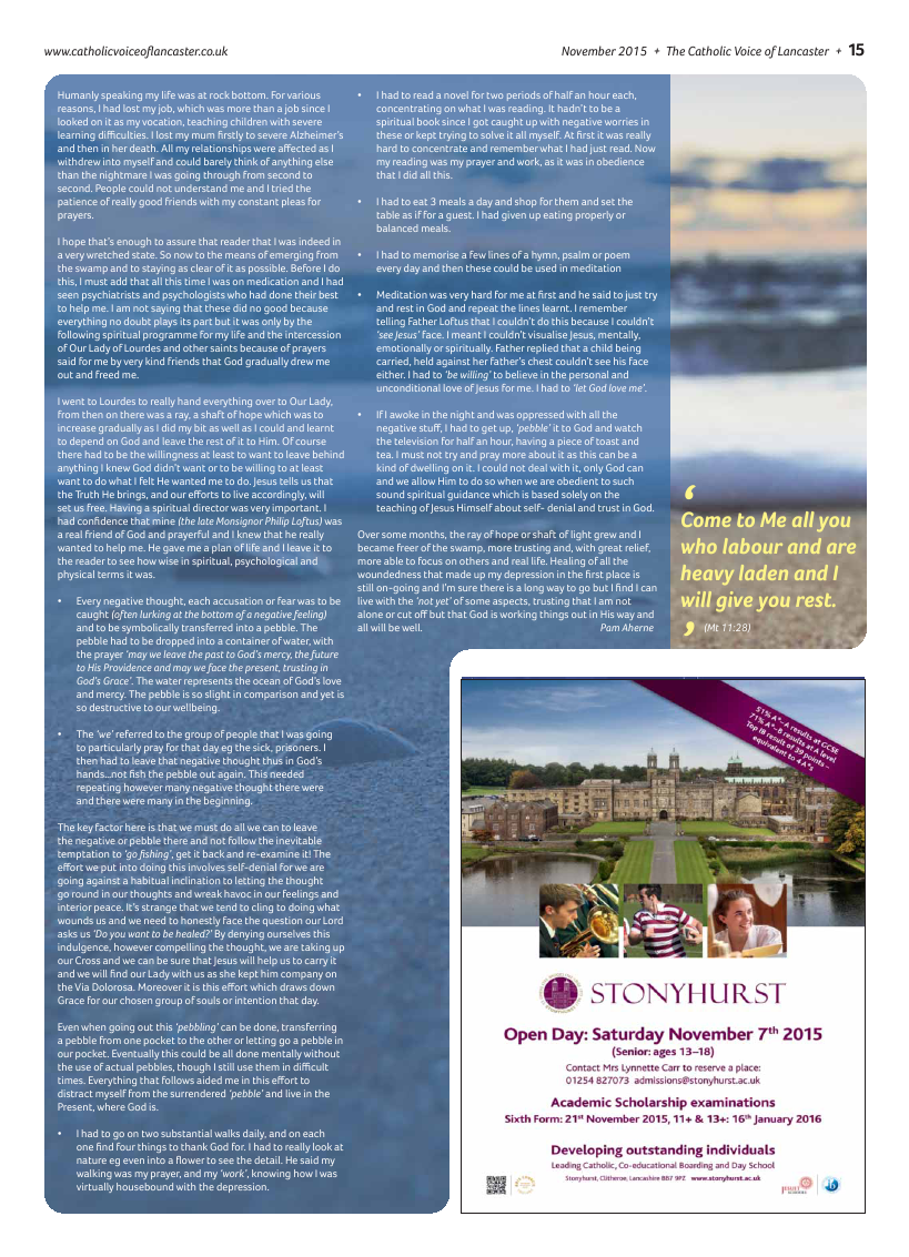 Nov 2015 edition of the Catholic Voice of Lancaster