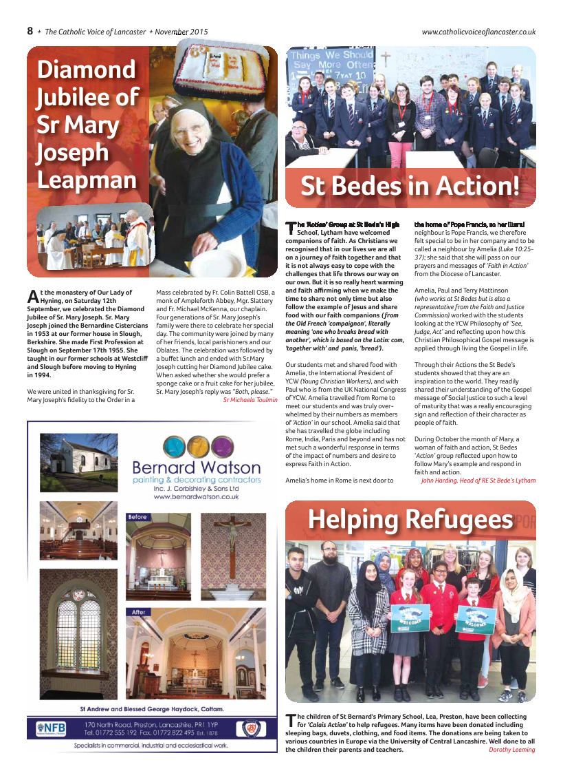 Nov 2015 edition of the Catholic Voice of Lancaster