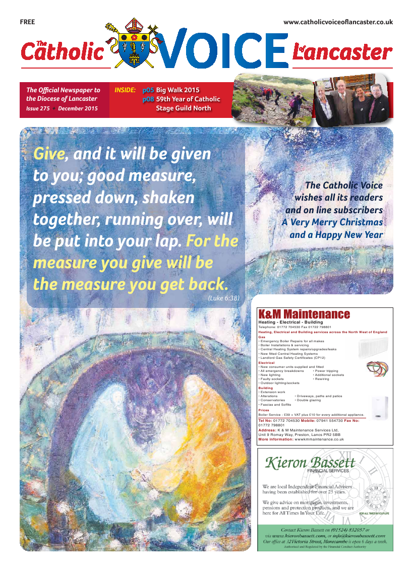 Dec 2015 edition of the Catholic Voice of Lancaster