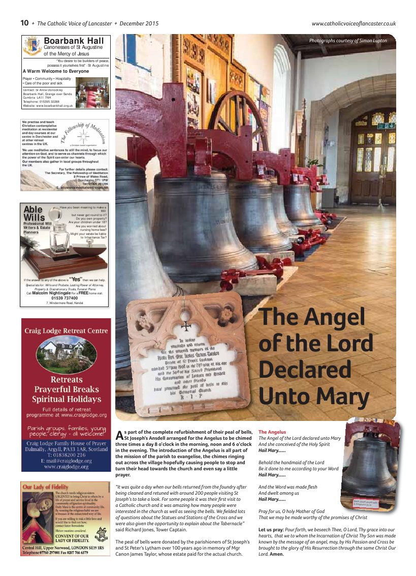 Dec 2015 edition of the Catholic Voice of Lancaster